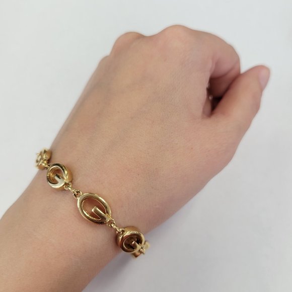 GIVENCHY: Gold Metal "G" Links Bracelet (nr) - Picture 7 of 7
